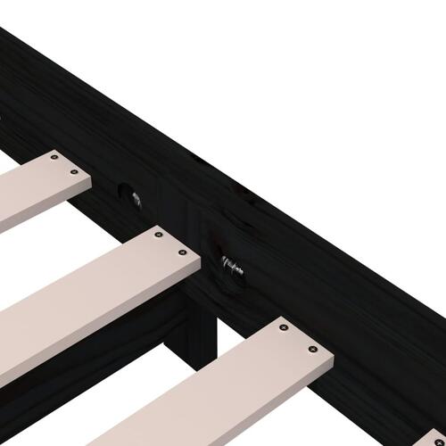 Stabelbar seng 80x200 cm massivt fyrretræ sort