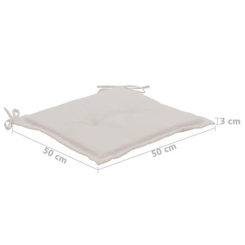 Hynder til havestol 2 stk. 50x50x3 cm oxfordstof cremefarvet