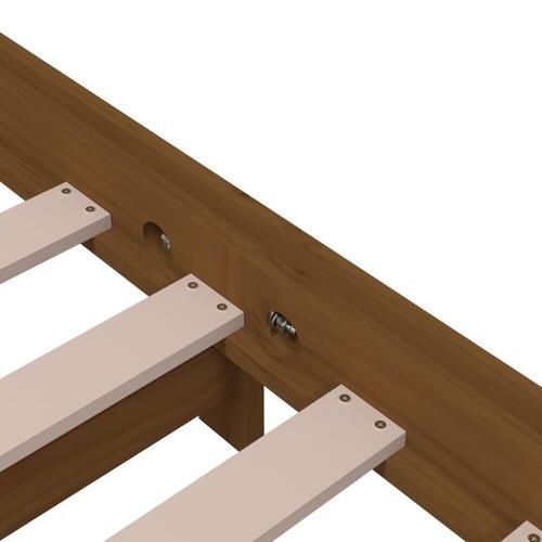 Stabelbar seng 75x190 cm massivt fyrretræ gyldenbrun