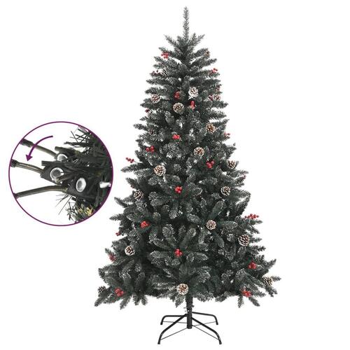 Kunstigt juletræ med juletræsfod 150 cm PVC grøn