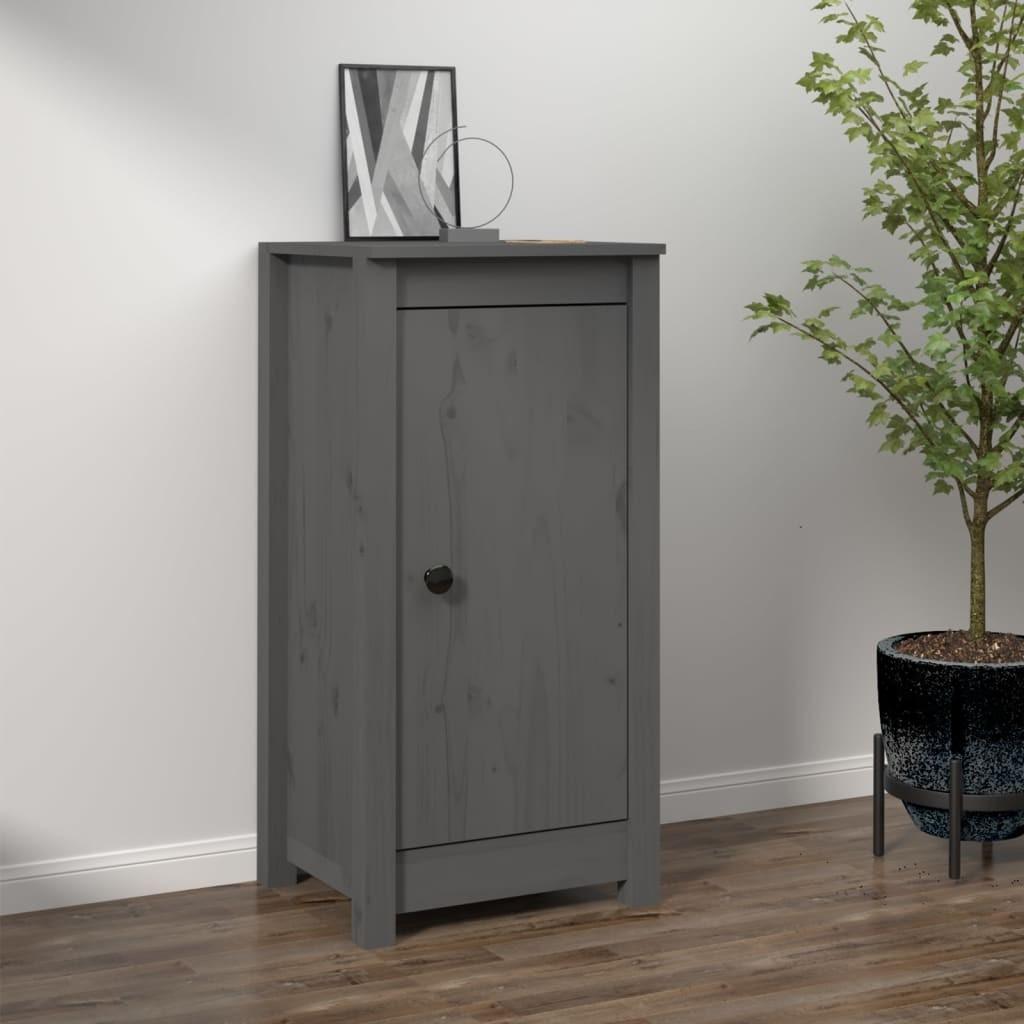 Skænk 40x35x80 cm massivt fyrretræ grå