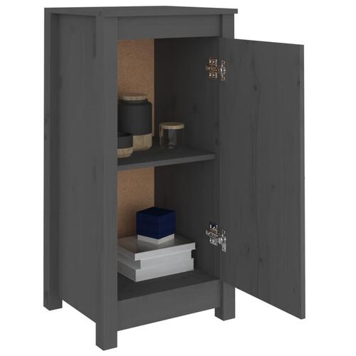 Skænk 40x35x80 cm massivt fyrretræ grå