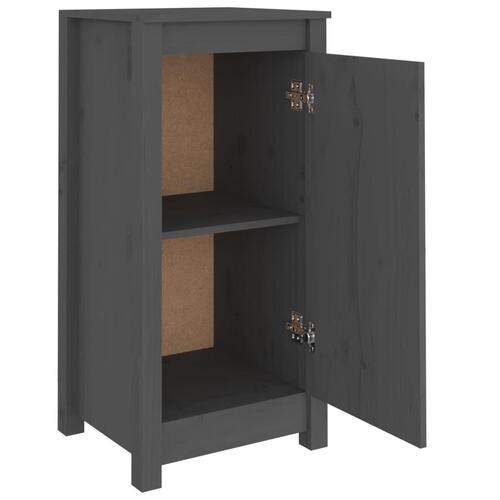 Skænk 40x35x80 cm massivt fyrretræ grå