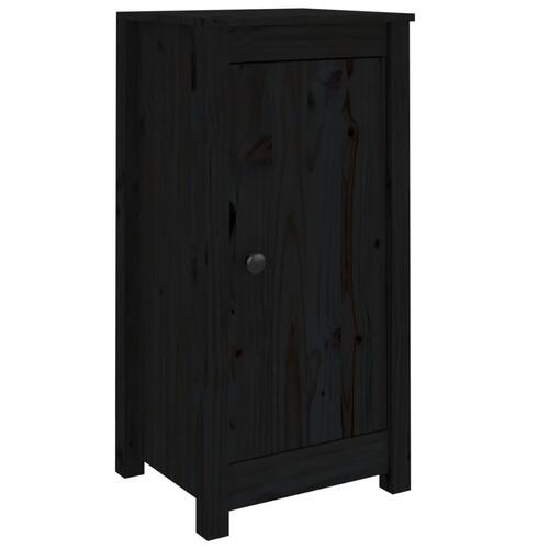 Skænk 40x35x80 cm massivt fyrretræ sort