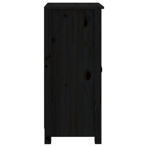 Skænk 40x35x80 cm massivt fyrretræ sort