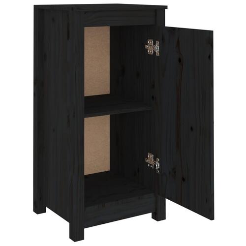 Skænk 40x35x80 cm massivt fyrretræ sort