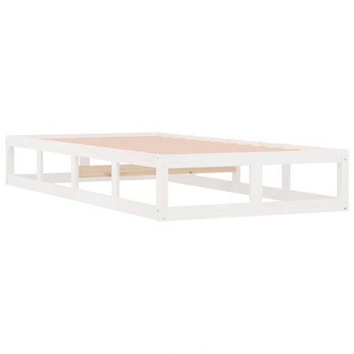 Sengeramme 90×200 cm i massivt fyrretræ - hvid