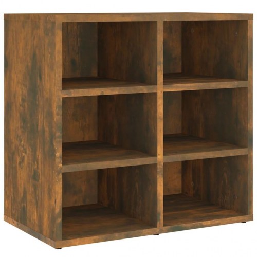 Skoreol 52,5×30×50 cm - røget egetræsfinish, 6 rum