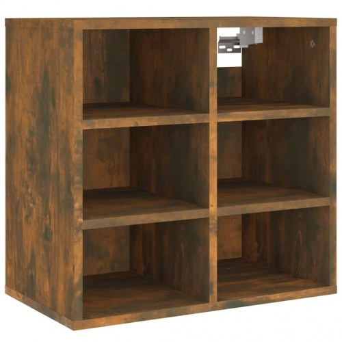 Skoreol 52,5×30×50 cm - røget egetræsfinish, 6 rum