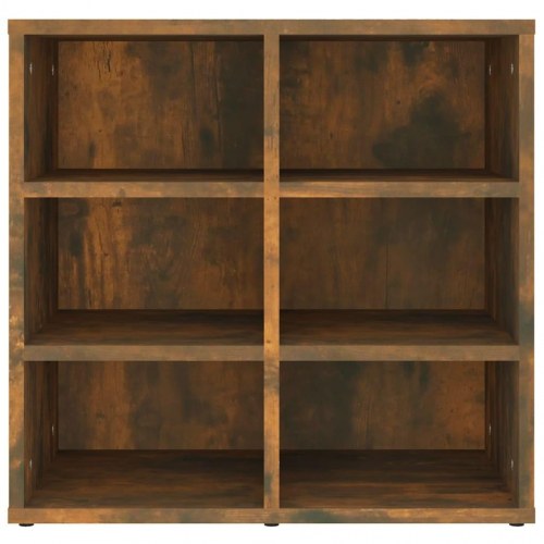 Skoreol 52,5×30×50 cm - røget egetræsfinish, 6 rum