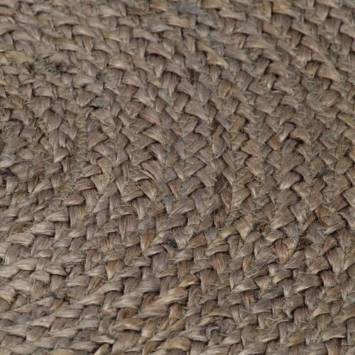 Håndlavet gulvtæppe 240 cm rundt jute grå