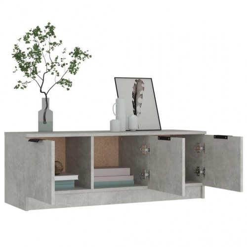 Tv-bord 102x35x36,5 cm konstrueret træ betongrå