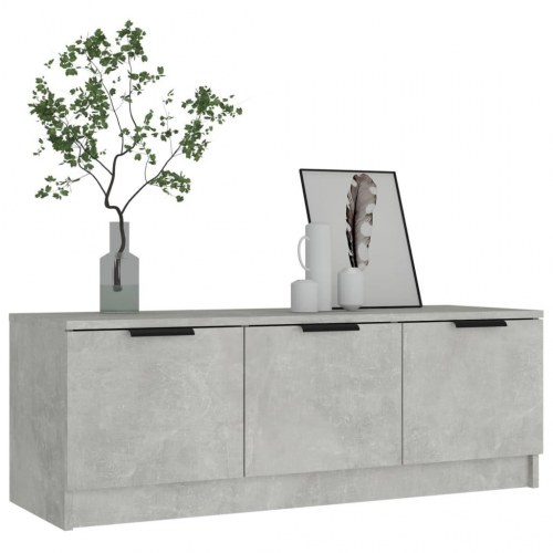 Tv-bord 102x35x36,5 cm konstrueret træ betongrå