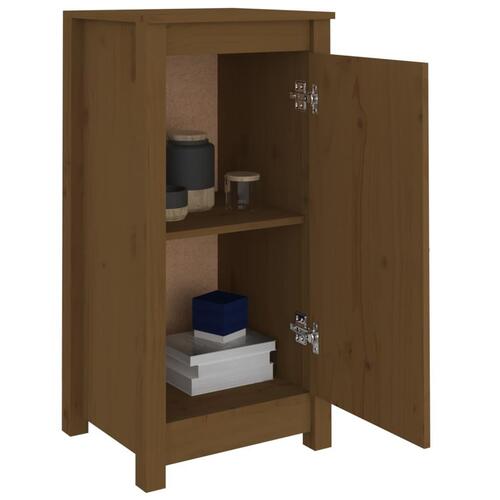 Skænk 40x35x80 cm massivt fyrretræ gyldenbrun