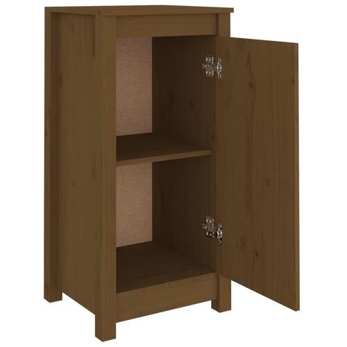 Skænk 40x35x80 cm massivt fyrretræ gyldenbrun
