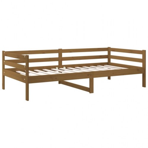 Daybed 90 x 190 cm i massivt fyrretræ - gyldenbrun