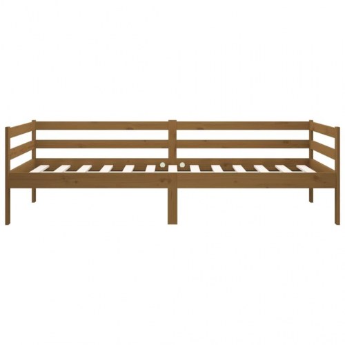 Daybed 90 x 190 cm i massivt fyrretræ - gyldenbrun