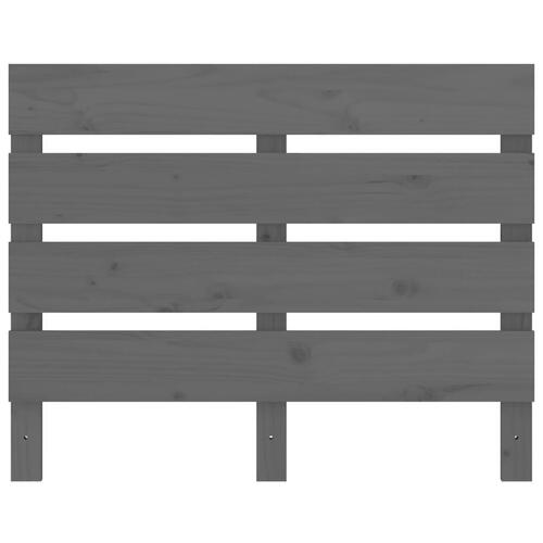 Sengegærde 100x3x80 cm massivt fyrretræ grå