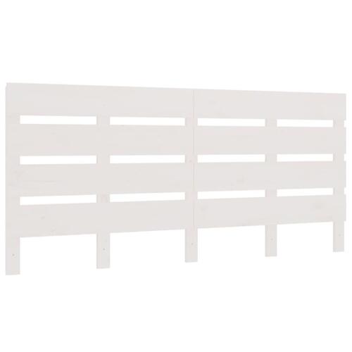 Sengegavl 140x3x80 cm massivt fyrretræ hvid