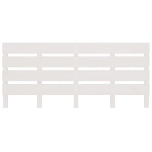 Sengegavl 140x3x80 cm massivt fyrretræ hvid
