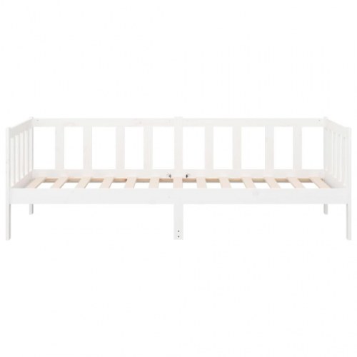 Daybed uden madras 80 x 200 cm i massivt fyrretræ - hvid