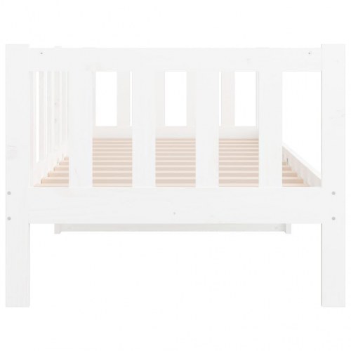 Daybed uden madras 80 x 200 cm i massivt fyrretræ - hvid