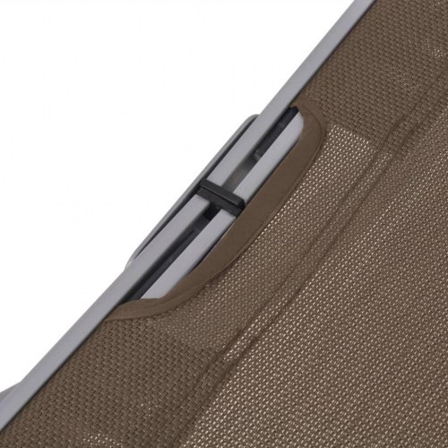 Foldbare liggestole 2 stk. textilene gråbrun