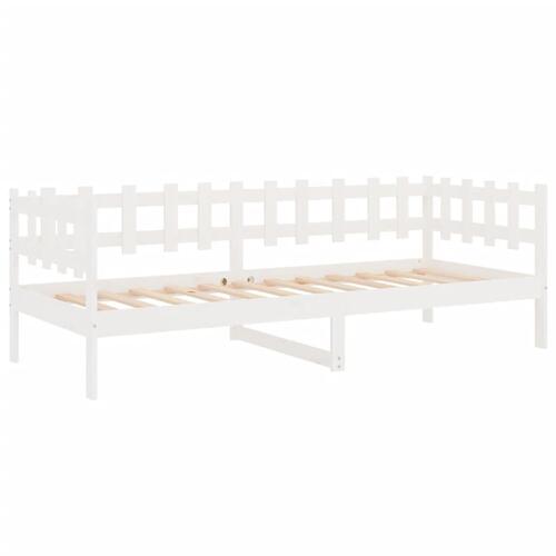 Daybed 90x190 cm massivt fyrretræ hvid