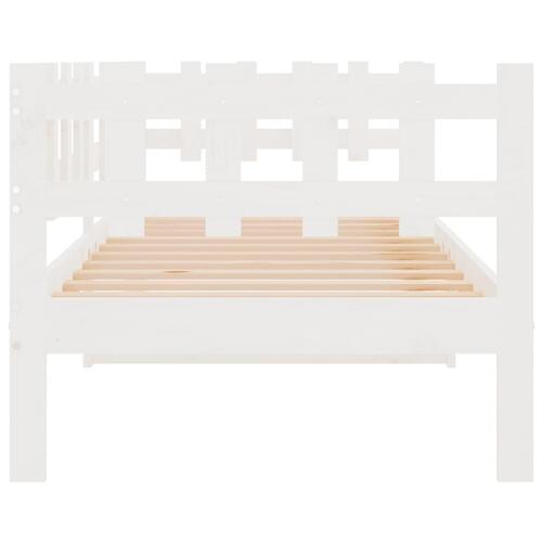 Daybed 90x190 cm massivt fyrretræ hvid