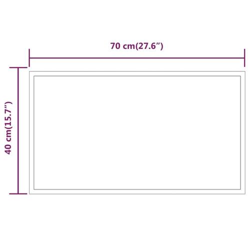 LED-badeværelsesspejl 70x40 cm