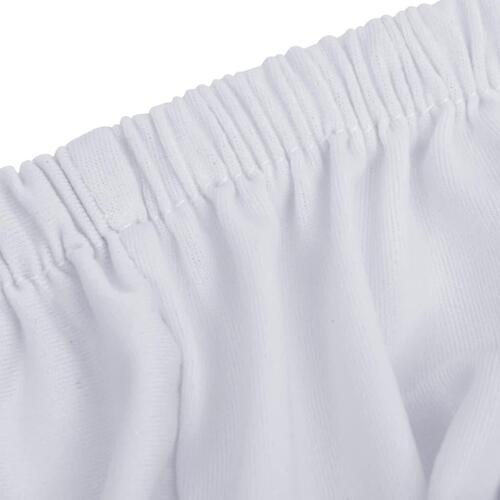 Elastisk 3-personers sofabetræk polyesterjersey hvid
