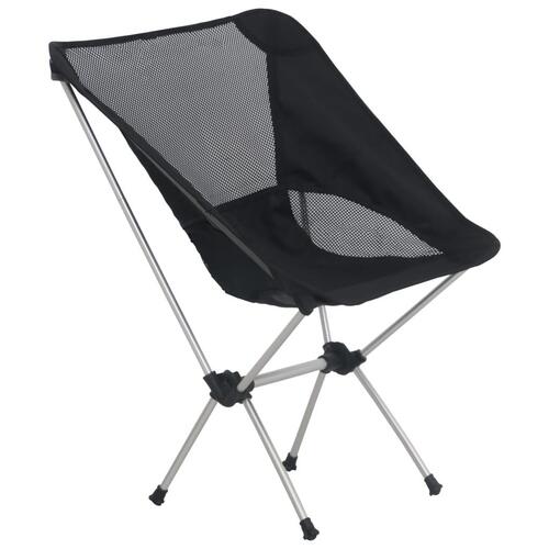 Foldbare campingstole 2 stk. m. bæretaske 54x50x65 cm aluminium