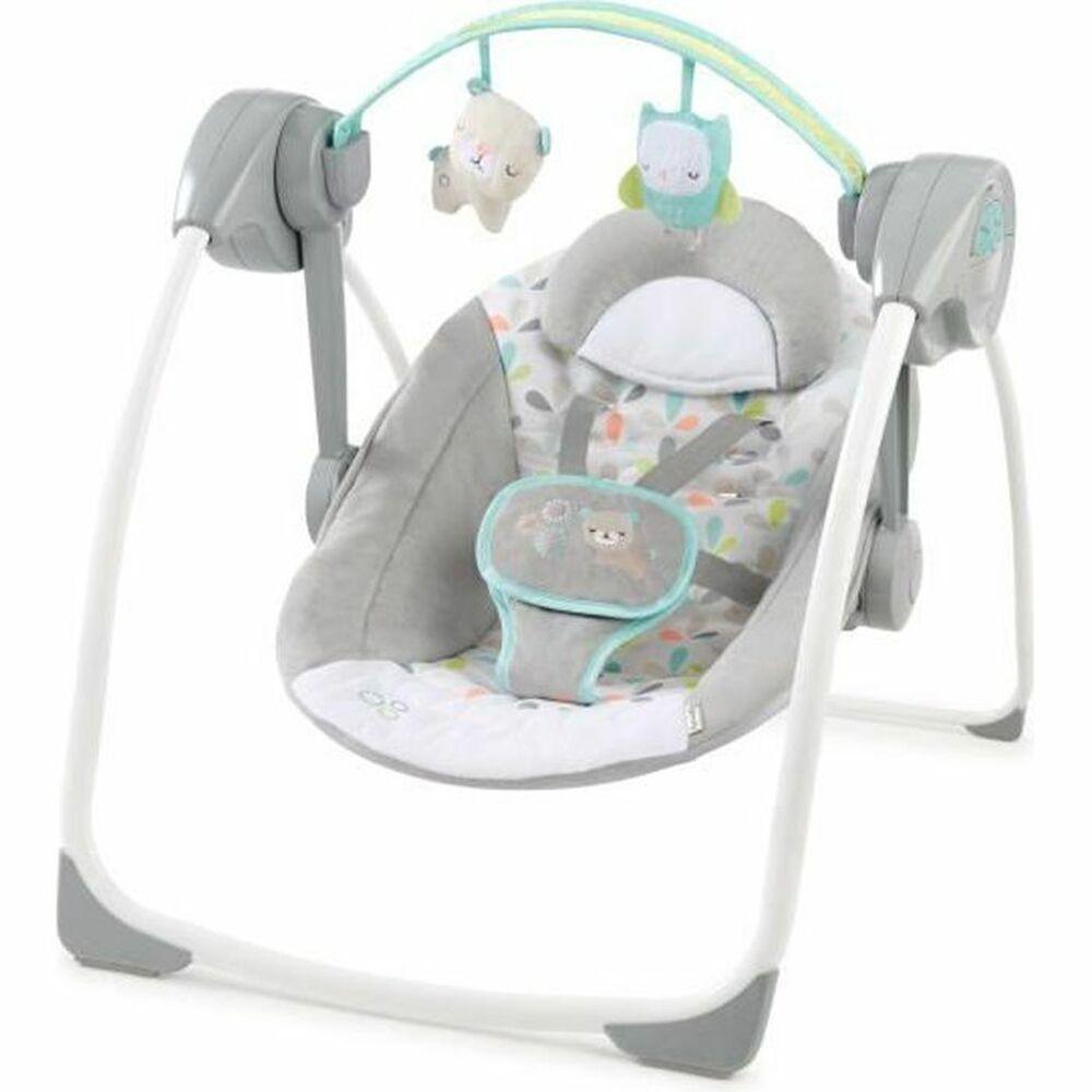 Babygynge Ingenuity Comfort 2 Go Compact Swing - Fanciful Forest, grå