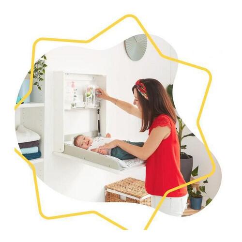 Changer Badabulle Plouf Kompakt Væg Foldbar 46 x 46 x 61 cm
