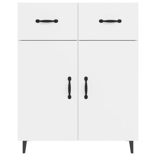 Skænk 69,5x34x90 cm konstrueret træ hvid højglans