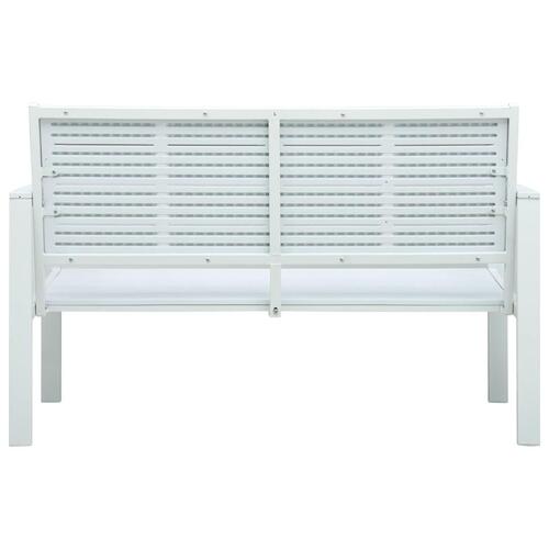 Havebænk 120 cm HDPE trælook hvid