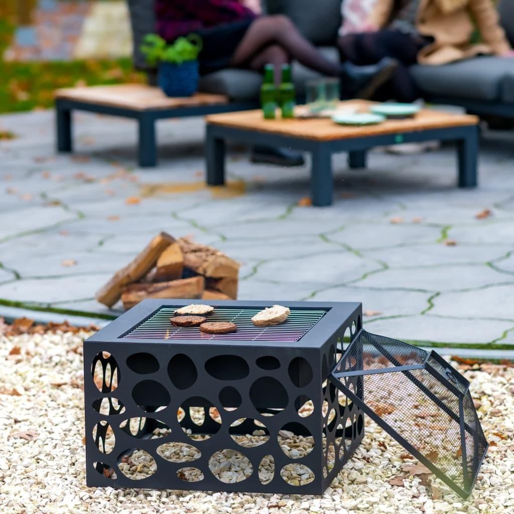 Bålkurv Med Grillrist Mikor Sort