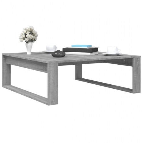 Sofabord 100 × 100 × 35 cm i konstrueret træ - grå sonoma-eg