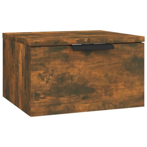Væghængt sengebord 34×30×20 cm - røget egetræsfarve