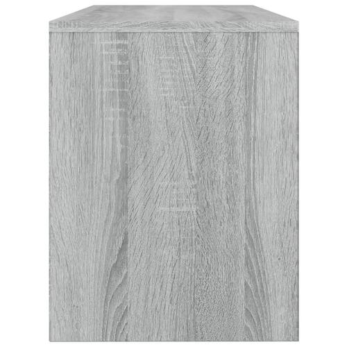 Skammel til makeupbord 70x35x45 cm konstrueret træ grå sonoma