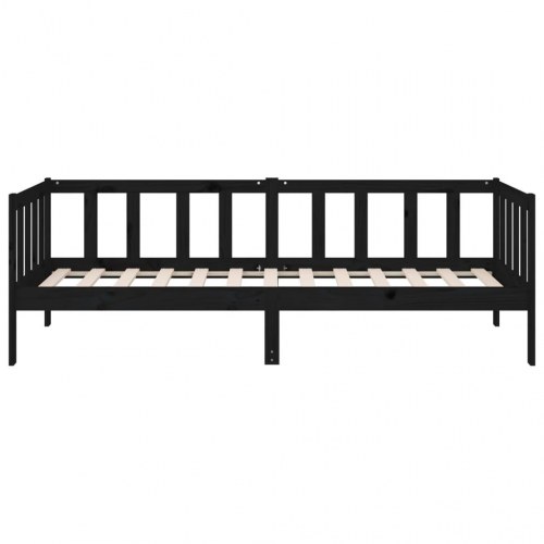Daybed 90 x 190 cm i massivt fyrretræ - sort