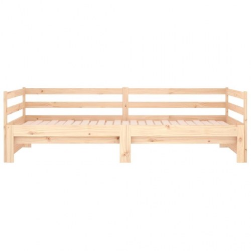 Udtræksseng/daybed i massivt fyrretræ 90x190 cm - uden madras