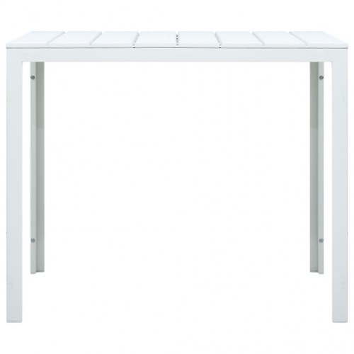 Sofabord 78x78x74 cm HDPE trælook hvid