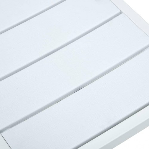 Havestole 4 stk. HDPE trælook hvid