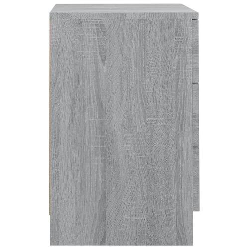 Sengeborde 2 stk. 38x35x56 cm konstrueret træ grå sonoma-eg