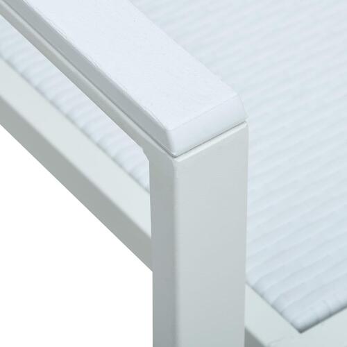 Havestole 4 stk. plastik rattanlook hvid