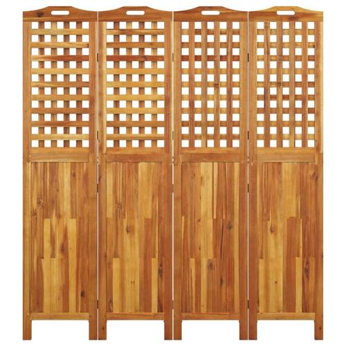 4-panels rumdeler 162x2x180 cm massivt akacietræ