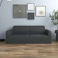 Elastisk 2-personers sofabetræk polyesterjersey antracitgrå