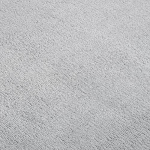 Shaggy gulvtæppe 200x290 cm skridsikkert og vaskbart grå