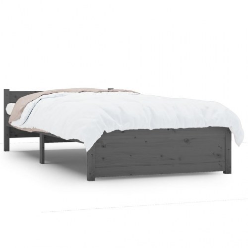 Sengeramme i massivt fyrretræ - Small Single 75×190 cm, grå